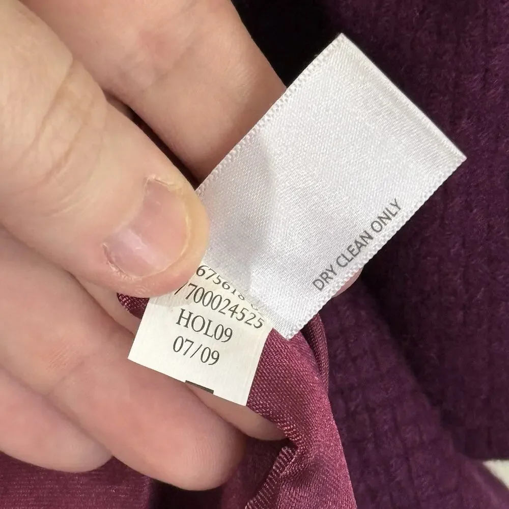 Old Navy Y2K Purple Peacoat Womens Medium Bell Sleeves Pockets Wool Blend Lined